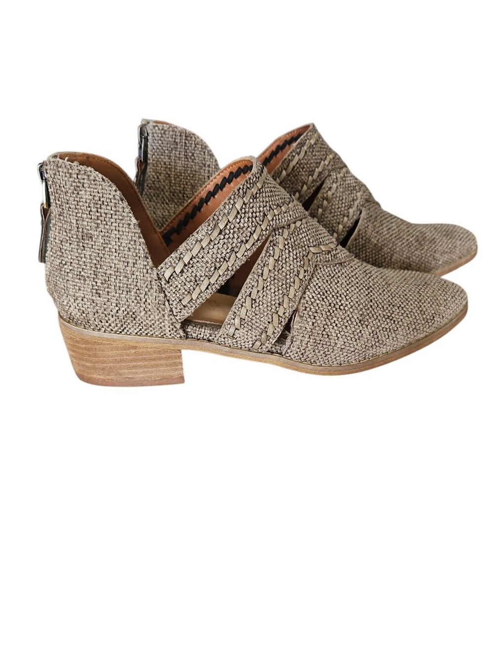 Mi.iM Women's Size 8 Burlap Textured Ankle Boots